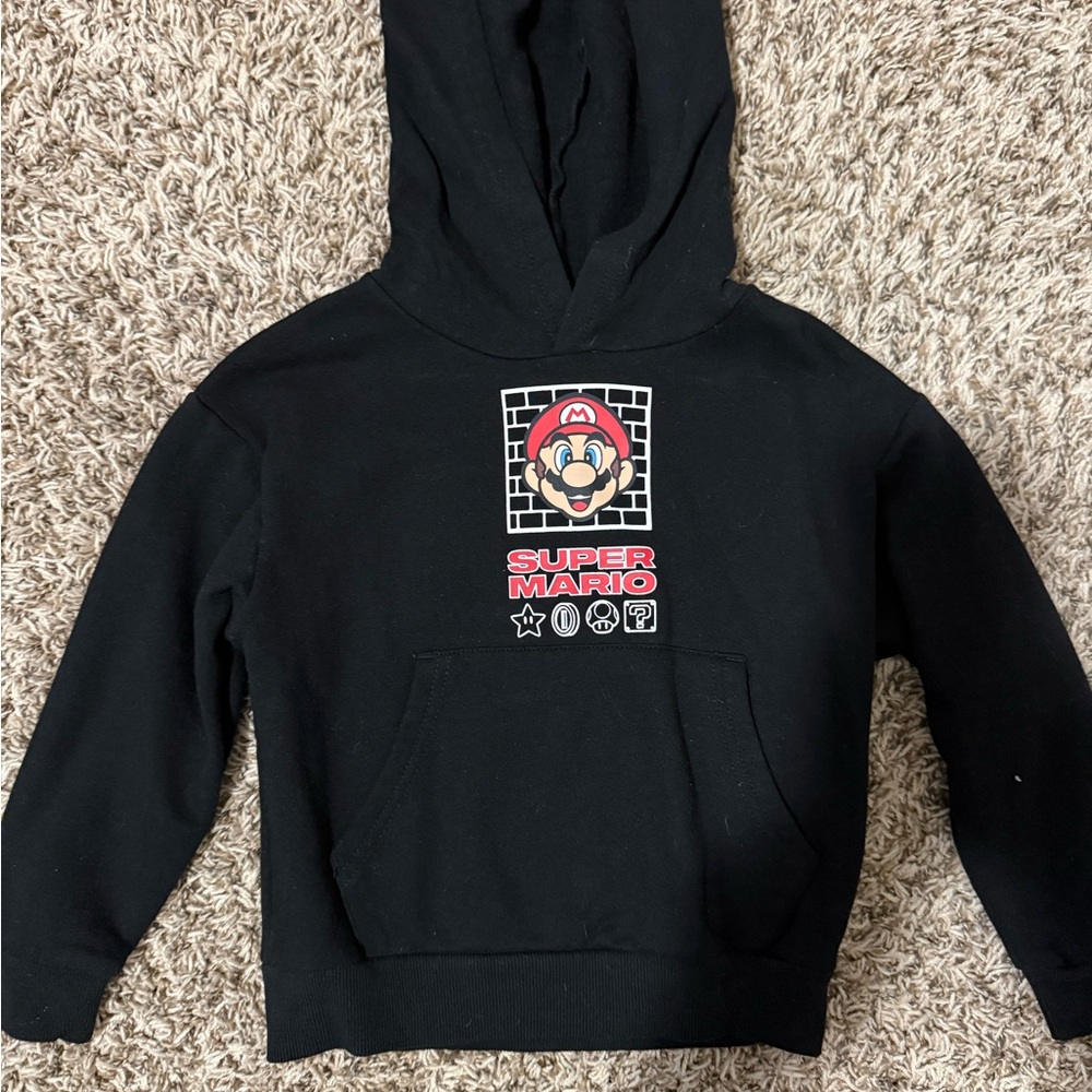 Nintendo Super Mario Black Kids Hoodie